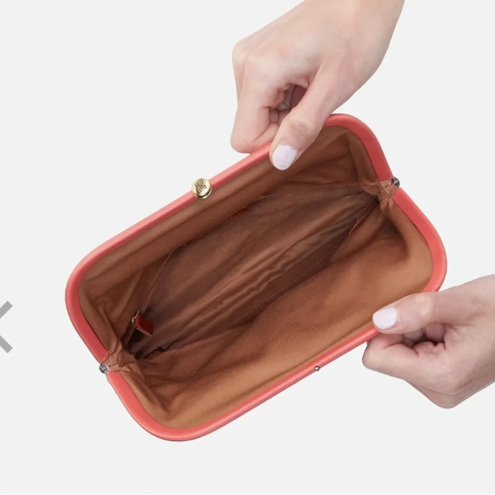 HOBO Coral Leather Wristlet Clutch - Picture 2 of 10